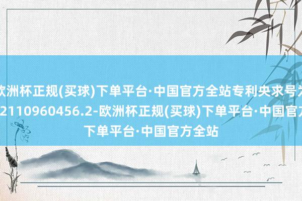 欧洲杯正规(买球)下单平台·中国官方全站专利央求号为CN202110960456.2-欧洲杯正规(买球)下单平台·中国官方全站