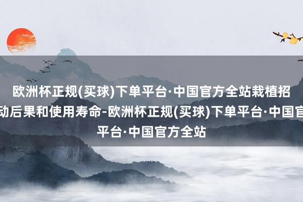 欧洲杯正规(买球)下单平台·中国官方全站栽植招引的开动后果和使用寿命-欧洲杯正规(买球)下单平台·中国官方全站