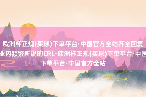 欧洲杯正规(买球)下单平台·中国官方全站齐全回复信也便是业内频繁所说的CRL-欧洲杯正规(买球)下单平台·中国官方全站