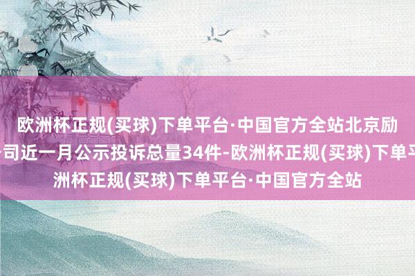 欧洲杯正规(买球)下单平台·中国官方全站北京励超素养科技有限公司近一月公示投诉总量34件-欧洲杯正规(买球)下单平台·中国官方全站