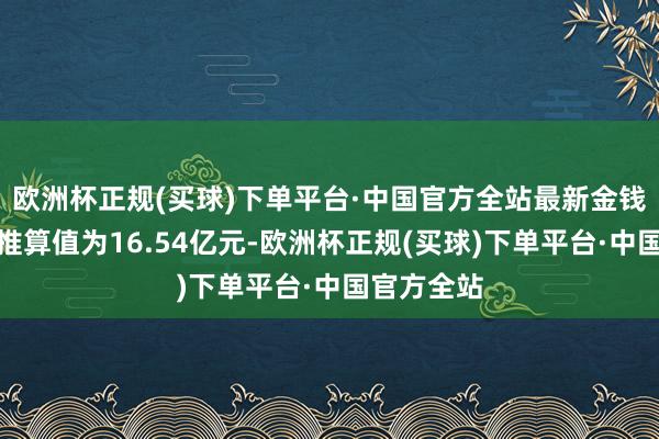 欧洲杯正规(买球)下单平台·中国官方全站最新金钱净值盘算推算值为16.54亿元-欧洲杯正规(买球)下单平台·中国官方全站