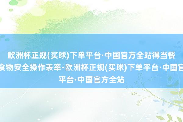 欧洲杯正规(买球)下单平台·中国官方全站得当餐饮作事食物安全操作表率-欧洲杯正规(买球)下单平台·中国官方全站