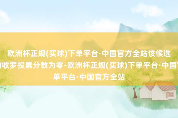 欧洲杯正规(买球)下单平台·中国官方全站该候选东谈主的收罗投票分数为零-欧洲杯正规(买球)下单平台·中国官方全站