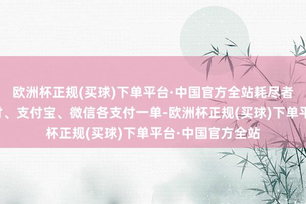 欧洲杯正规(买球)下单平台·中国官方全站耗尽者可通过银联云闪付、支付宝、微信各支付一单-欧洲杯正规(买球)下单平台·中国官方全站