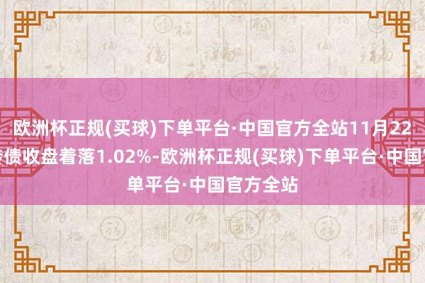 欧洲杯正规(买球)下单平台·中国官方全站11月22日环旭转债收盘着落1.02%-欧洲杯正规(买球)下单平台·中国官方全站