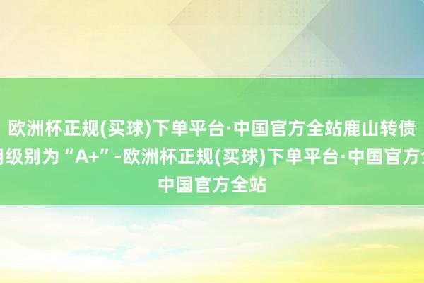 欧洲杯正规(买球)下单平台·中国官方全站鹿山转债信用级别为“A+”-欧洲杯正规(买球)下单平台·中国官方全站