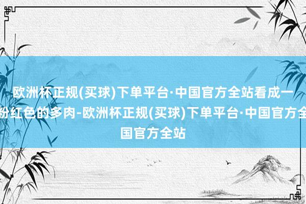 欧洲杯正规(买球)下单平台·中国官方全站看成一种粉红色的多肉-欧洲杯正规(买球)下单平台·中国官方全站