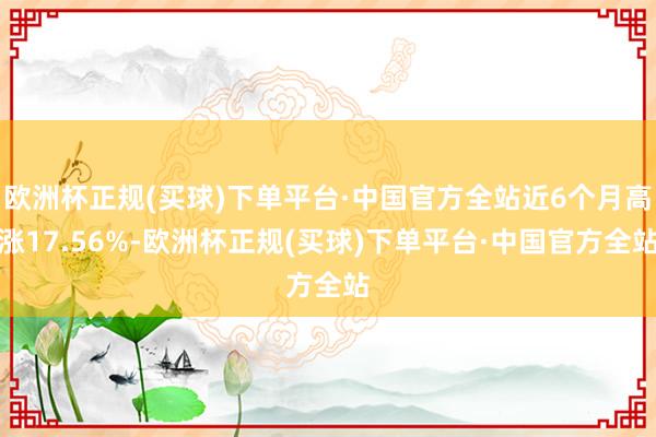 欧洲杯正规(买球)下单平台·中国官方全站近6个月高涨17.56%-欧洲杯正规(买球)下单平台·中国官方全站