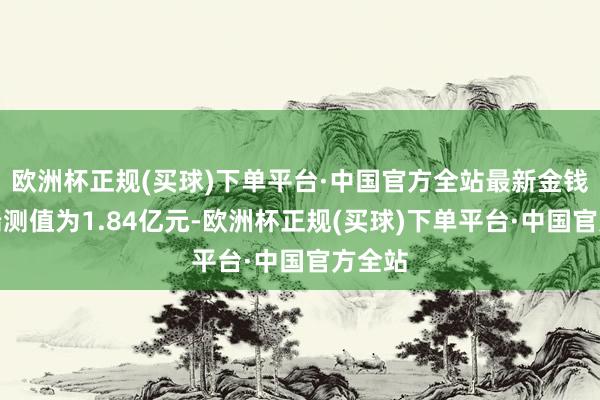 欧洲杯正规(买球)下单平台·中国官方全站最新金钱净值揣测值为1.84亿元-欧洲杯正规(买球)下单平台·中国官方全站