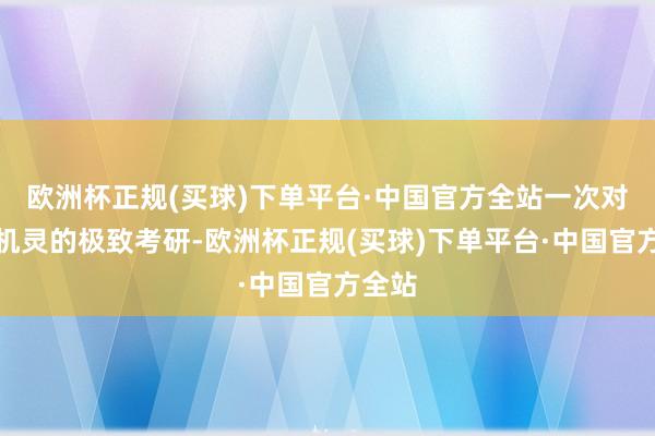 欧洲杯正规(买球)下单平台·中国官方全站一次对生活机灵的极致考研-欧洲杯正规(买球)下单平台·中国官方全站